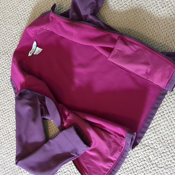 Columbia Omni-tech Full Zip Purple Soft Shell Fleece Jacket - Picture 6 of 7